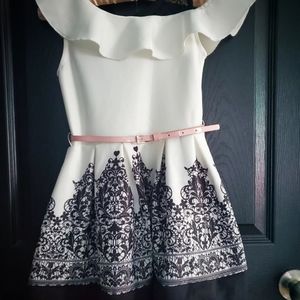 Knitworks Dress, Size 6x, White and Black